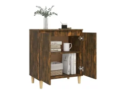 Aparador madera contrachapada color roble ahumado 60x35x70 cm