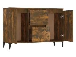 Aparador madera contrachapada color roble ahumado 102x35x70 cm