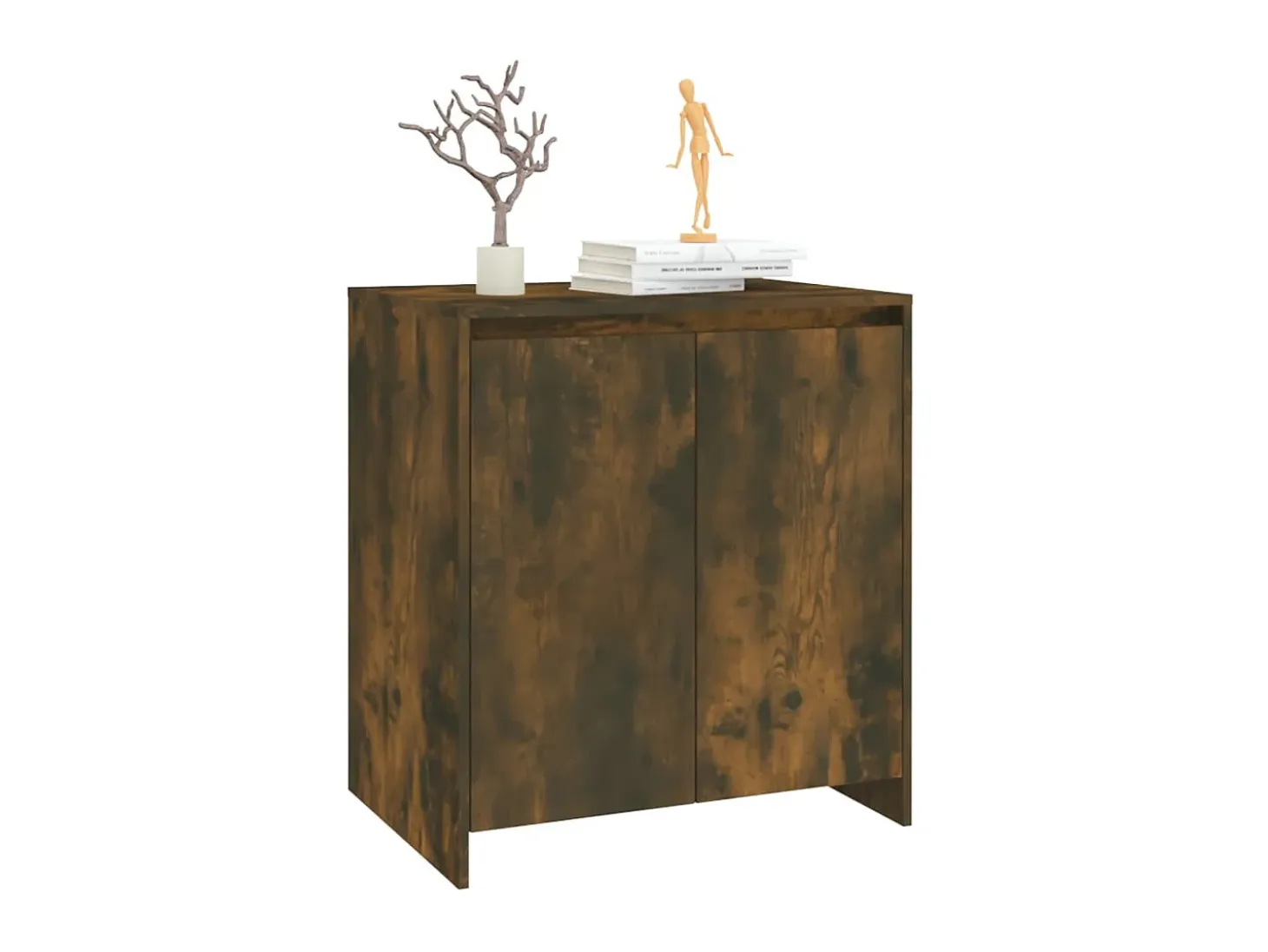 Aparador madera contrachapada color roble ahumado 70x41x75 cm ES44622