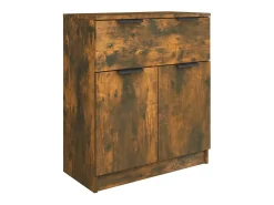 Aparador madera contrachapada color roble ahumado 60x30x70 cm