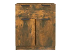 Aparador madera contrachapada color roble ahumado 60x30x70 cm