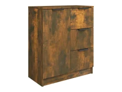 Aparador madera contrachapada color roble ahumado 60x30x70 cm