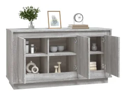 Aparador madera contrachapada gris Sonoma 102x35x55 cm ES568503