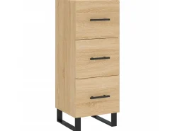 Aparador madera contrachapada color roble Sonoma 34,5x34x90 cm ES28492