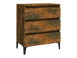 Aparador madera contrachapada color roble ahumado 60x35x69 cm