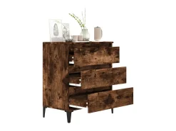 Aparador madera contrachapada color roble ahumado 60x35x70 cm ES45033