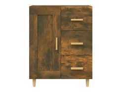 Aparador madera contrachapada color roble ahumado 69,5x34x90 cm