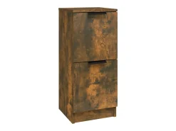 Aparador madera contrachapada color roble ahumado 30x30x70 cm