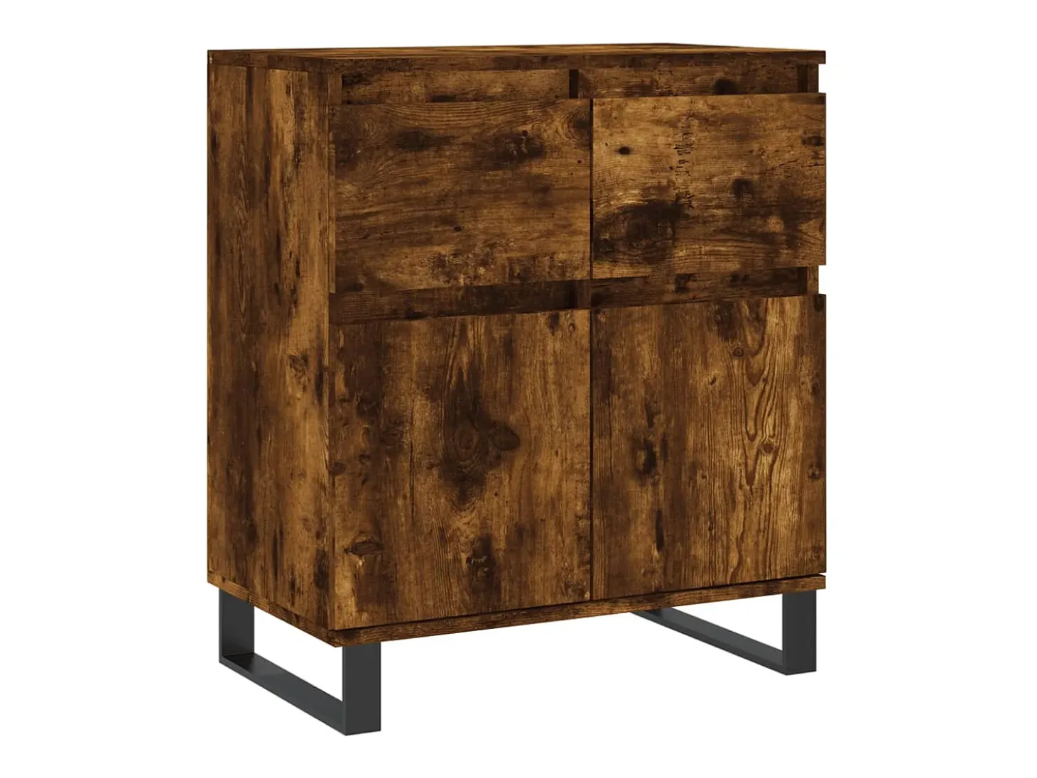 Aparador madera contrachapada color roble ahumado 60x35x70 cm