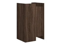 Aparador madera contrachapada marrón roble 45x35x75 cm