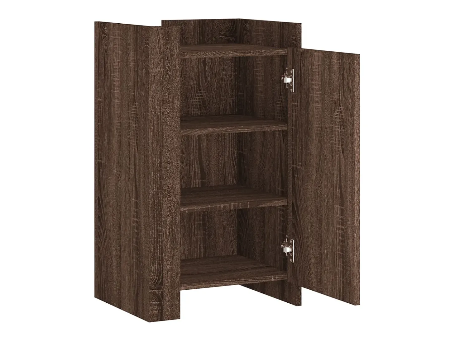 Aparador madera contrachapada marrón roble 45x35x75 cm