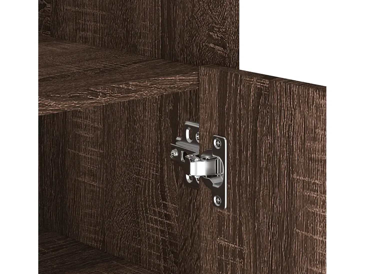 Aparador madera contrachapada marrón roble 45x35x75 cm