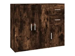 Aparador madera contrachapada roble ahumado 91x29,5x75 cm ES60256