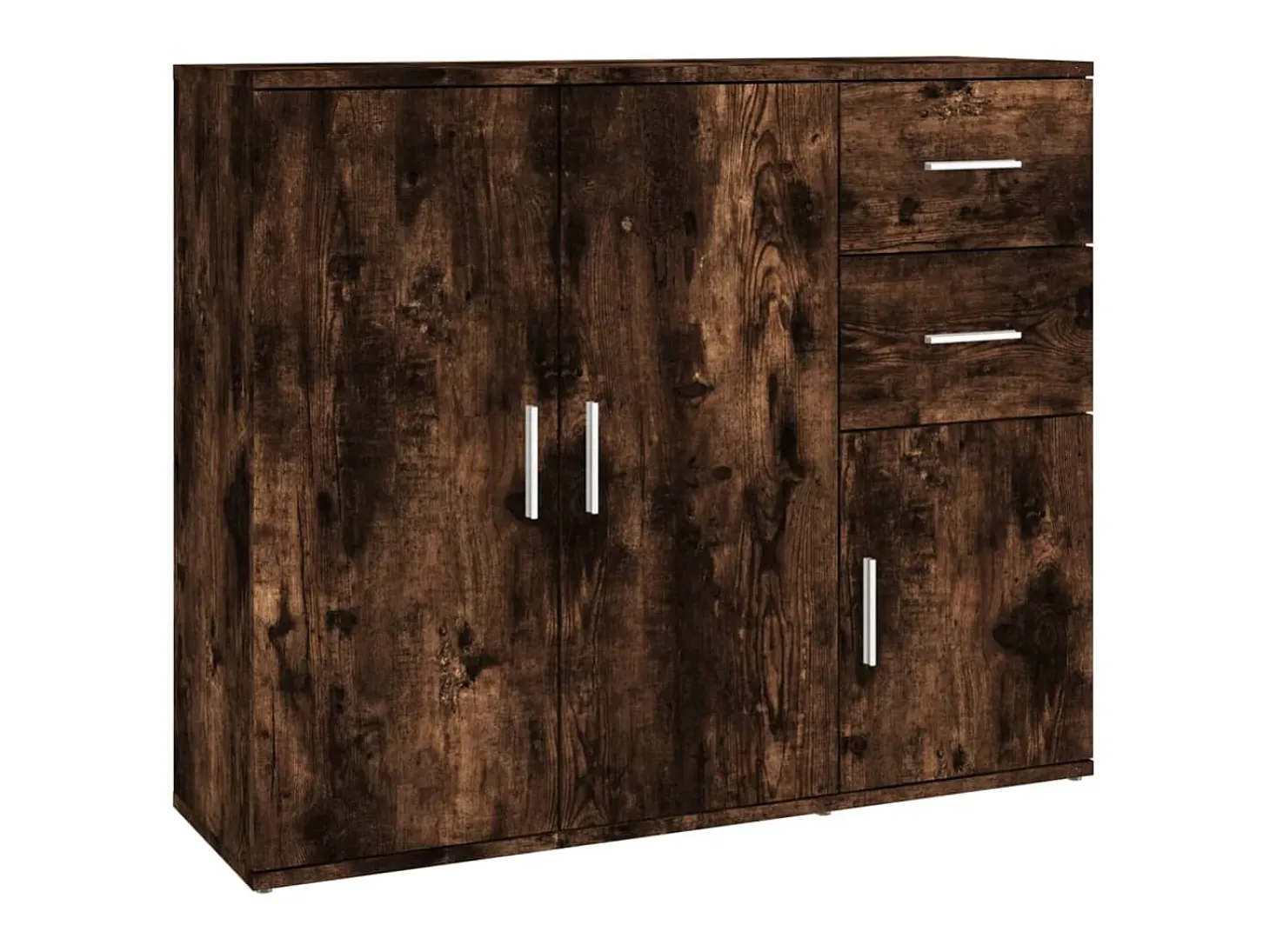 Aparador madera contrachapada roble ahumado 91x29,5x75 cm ES60256