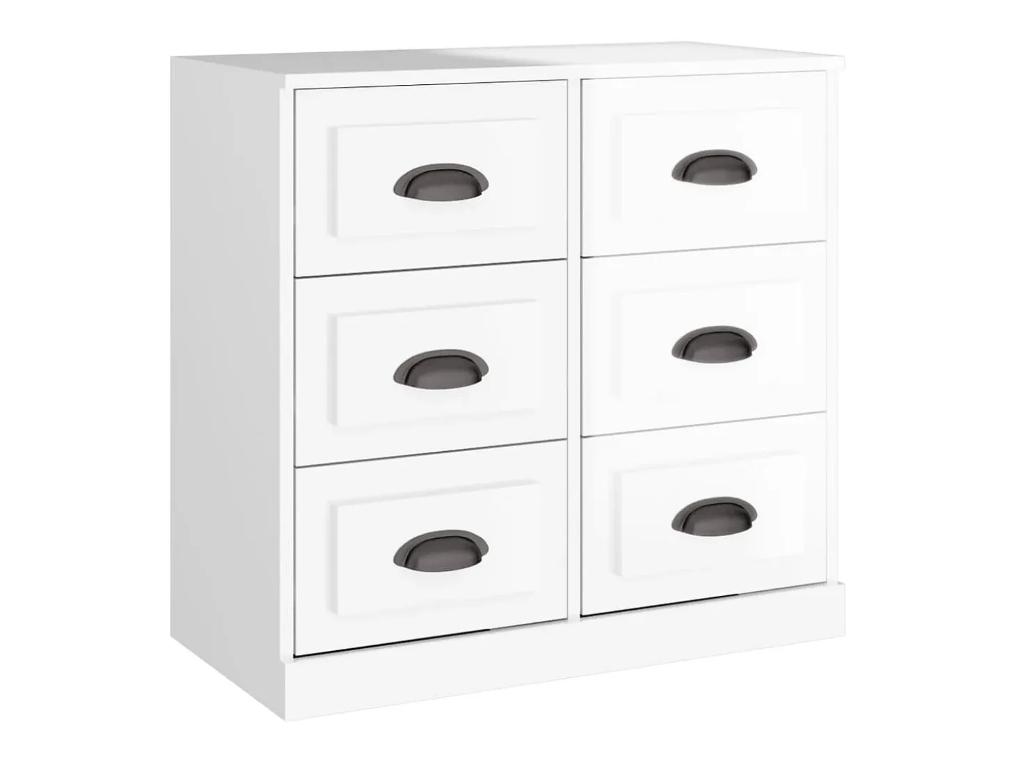 Aparador madera contrachapada blanco brillante 70x35,5x67,5 cm