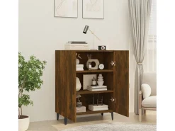 Aparador madera contrachapada color roble ahumado 70x34x90 cm