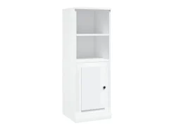 Aparador madera contrachapada blanco brillo 36x35,5x103,5 cm