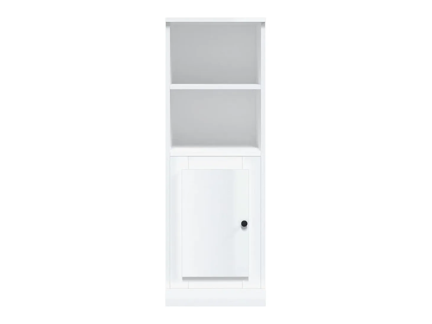 Aparador madera contrachapada blanco brillo 36x35,5x103,5 cm