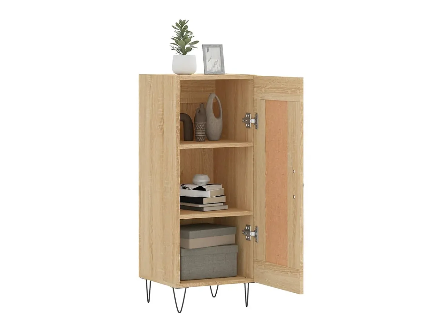 Aparador madera contrachapada color roble Sonoma 34,5x34x90 cm ES75874