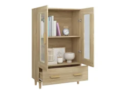 Aparador madera contrachapada color roble Sonoma 70x31x115 cm