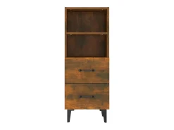 Aparador madera contrachapada roble ahumado 34,5x34x90 cm
