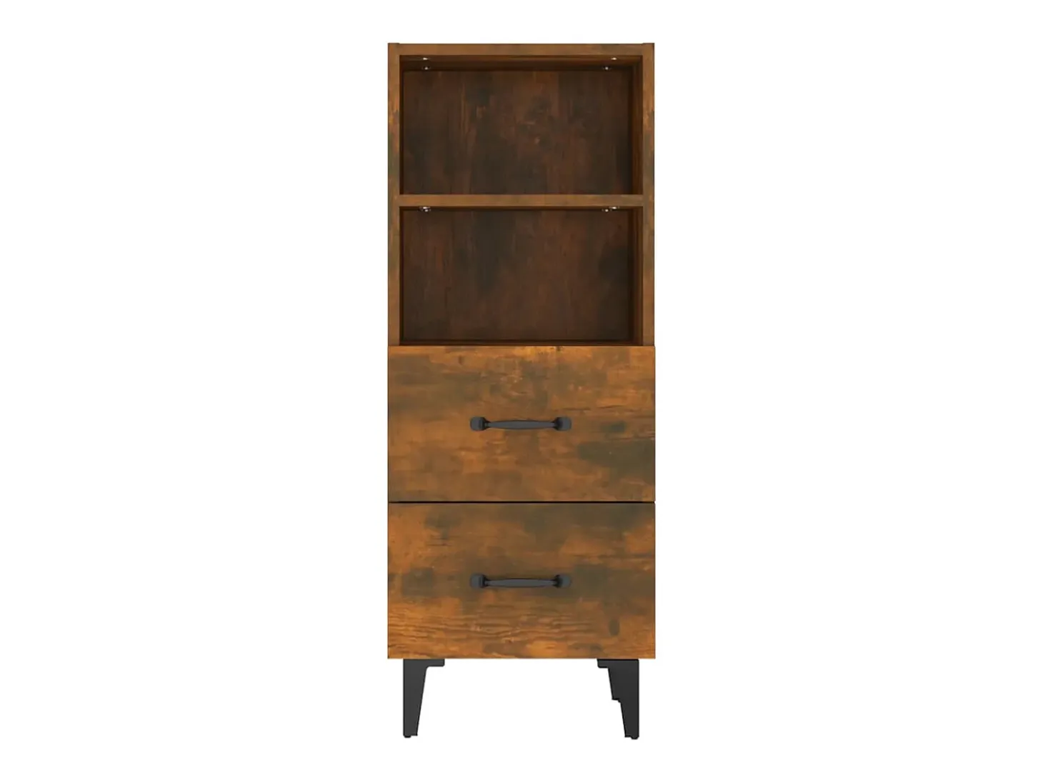 Aparador madera contrachapada roble ahumado 34,5x34x90 cm
