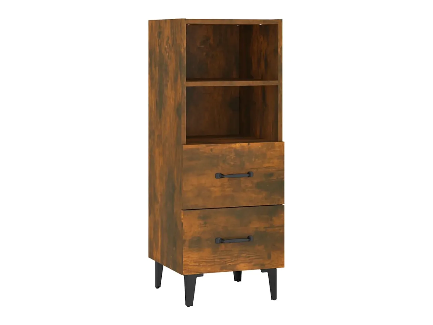 Aparador madera contrachapada roble ahumado 34,5x34x90 cm