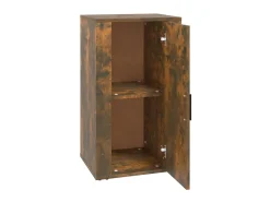 Aparador madera contrachapada color roble ahumado 40x33x70 cm ES57515
