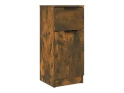 Aparador madera contrachapada color roble ahumado 30x30x70 cm