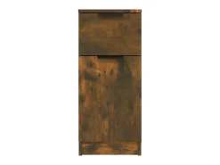Aparador madera contrachapada color roble ahumado 30x30x70 cm