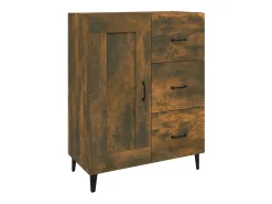 Aparador madera contrachapada color roble ahumado 69,5x34x90 cm