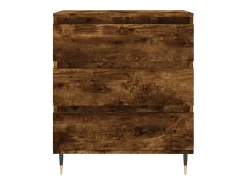 Aparador madera contrachapada color roble ahumado 60x35x70 cm ES14039