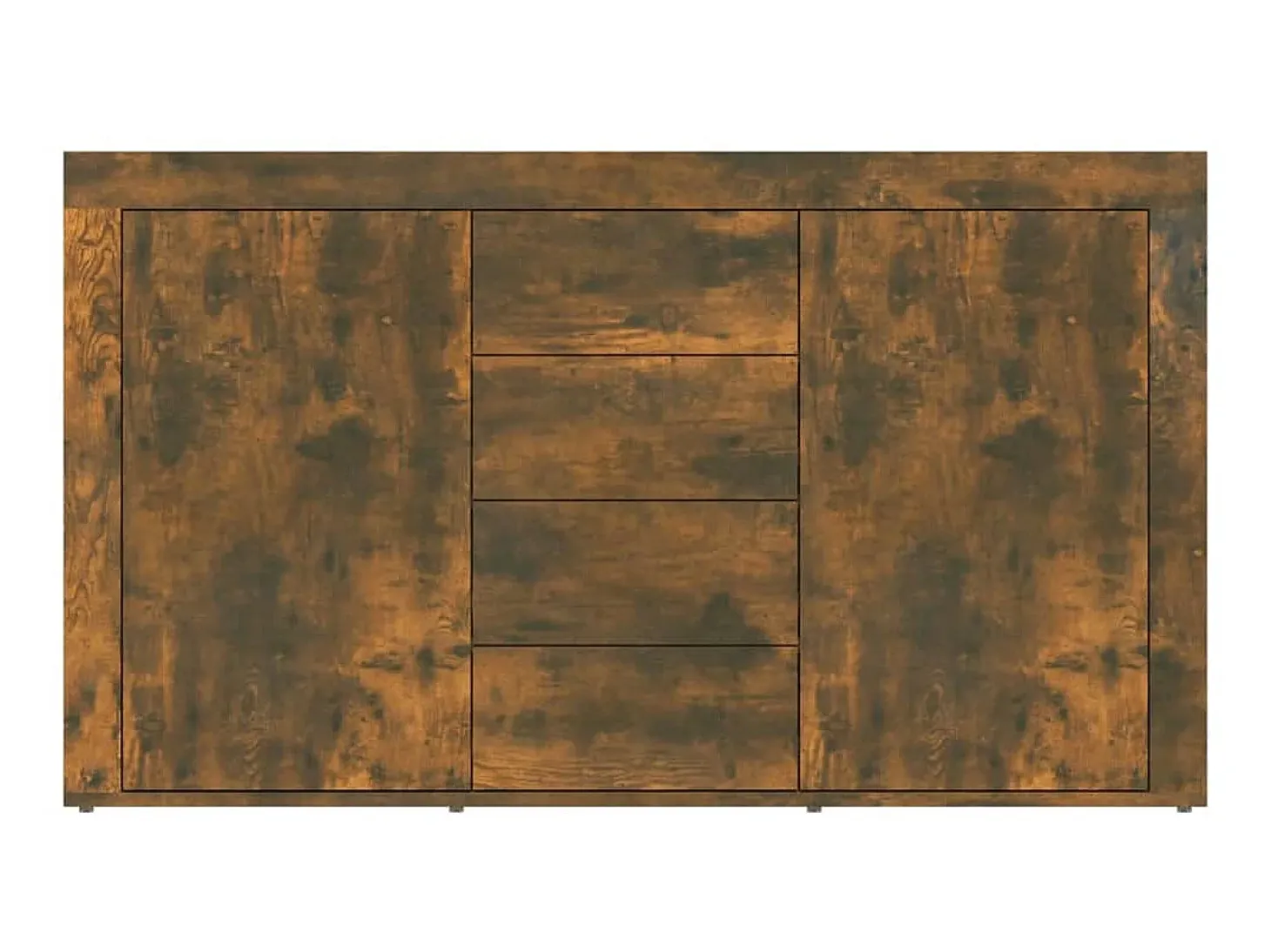 Aparador madera contrachapada color roble ahumado 120x36x69 cm ES77955