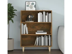 Aparador madera contrachapada roble ahumado 69,5x32,5x90 cm