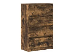 Aparador madera contrachapada color roble ahumado 60x35x98,5 cm