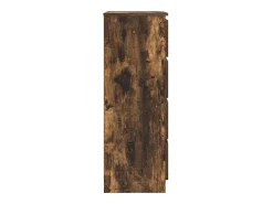 Aparador madera contrachapada color roble ahumado 60x35x98,5 cm