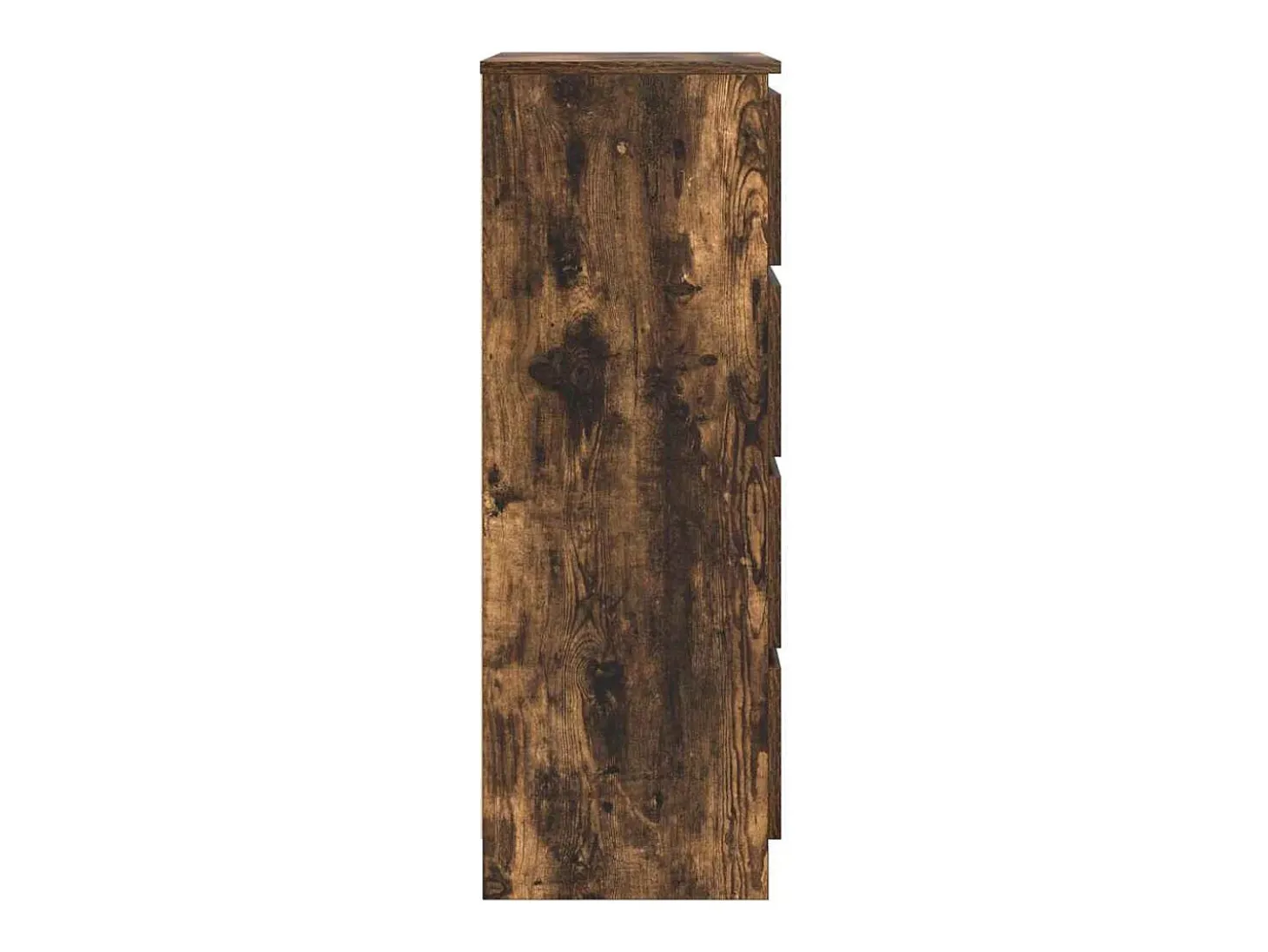 Aparador madera contrachapada color roble ahumado 60x35x98,5 cm