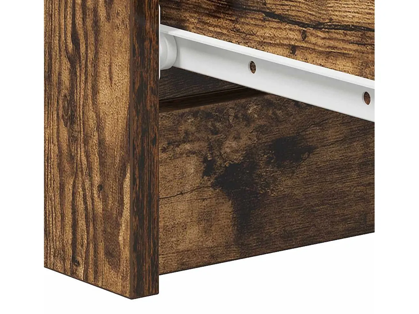 Aparador madera contrachapada color roble ahumado 60x35x98,5 cm