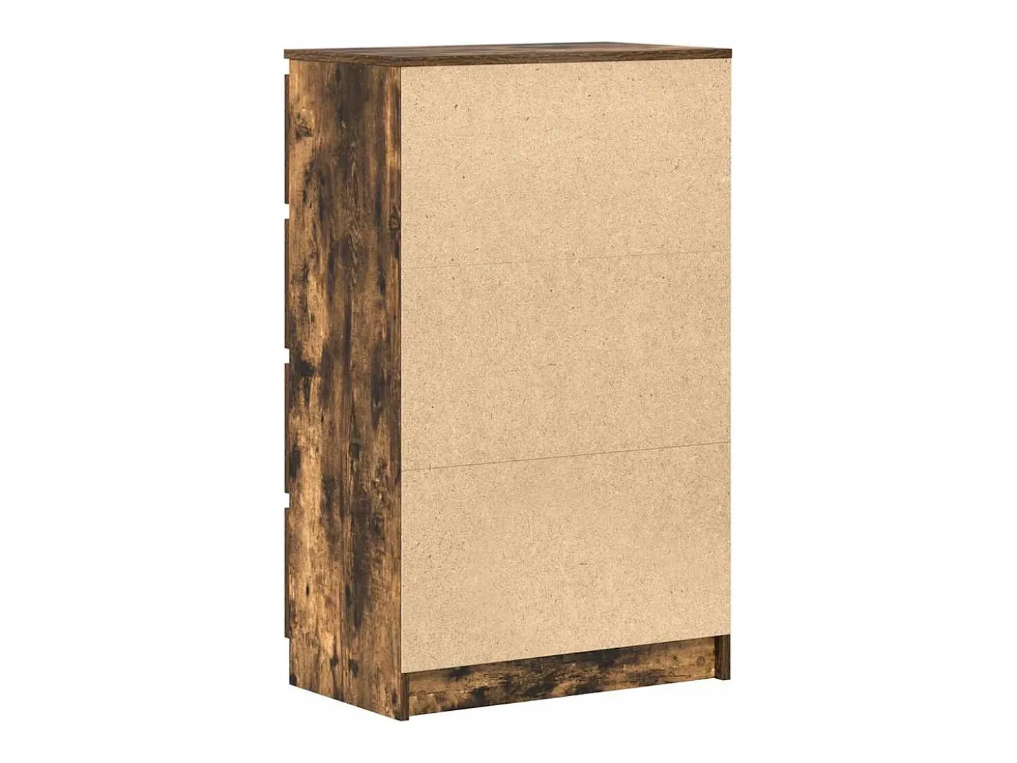 Aparador madera contrachapada color roble ahumado 60x35x98,5 cm