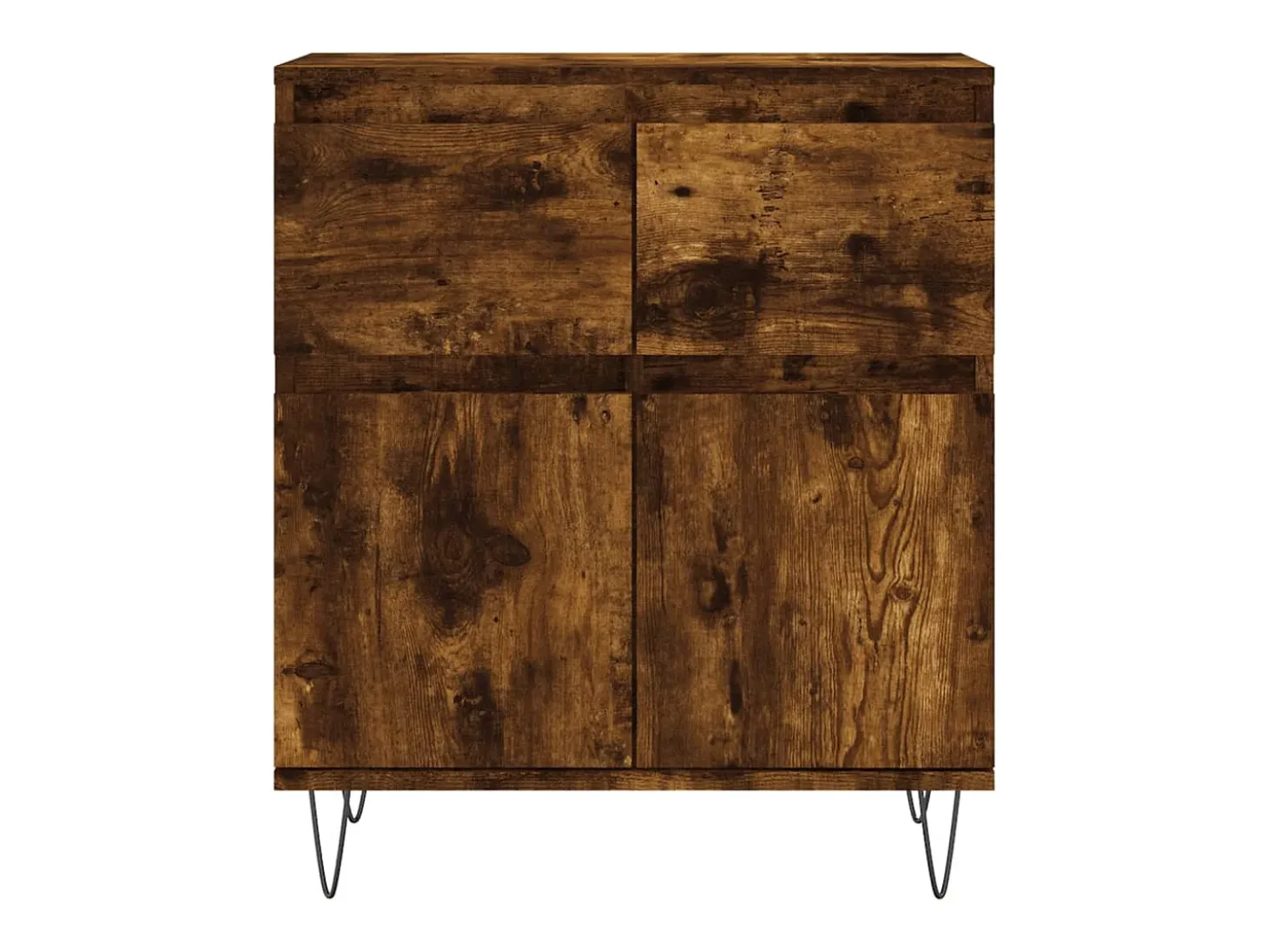 Aparador madera contrachapada color roble ahumado 60x35x70 cm