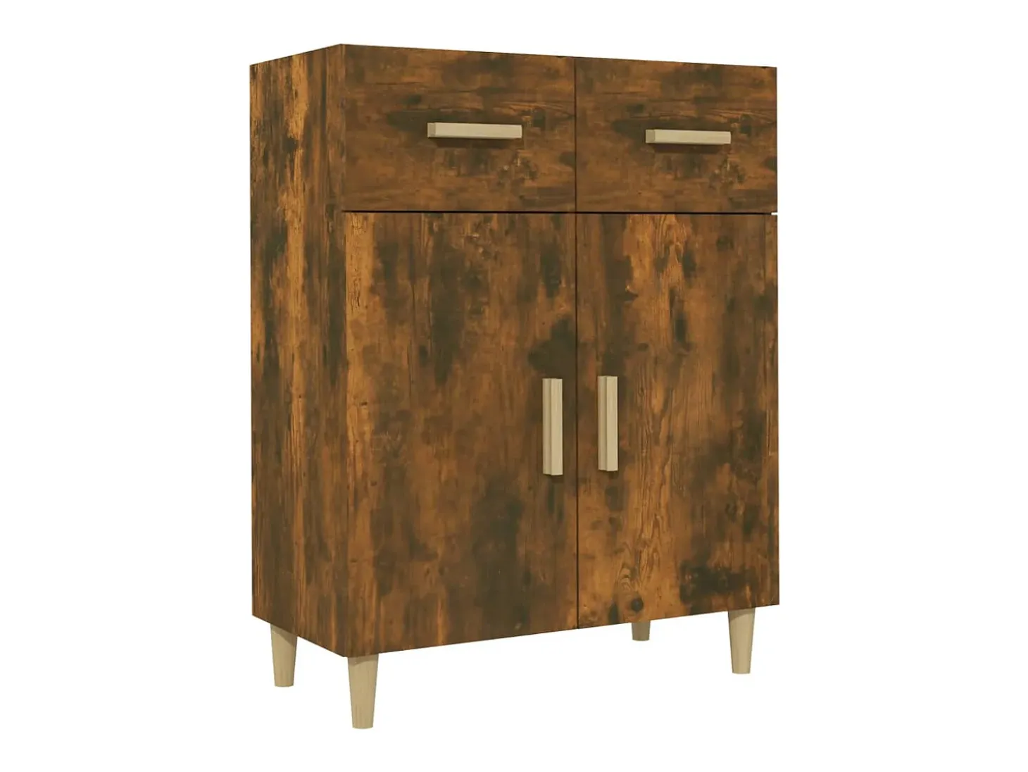 Aparador madera contrachapada roble ahumado 69,5x34x89 cm
