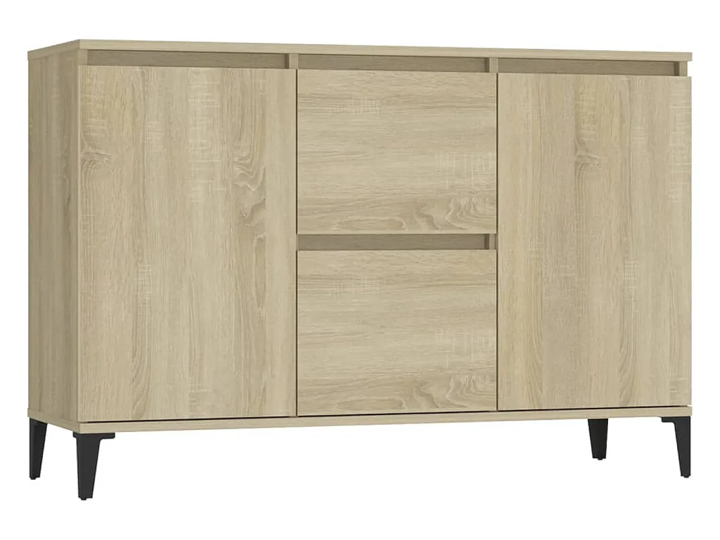 Aparador madera contrachapada color roble Sonoma 104x35x70 cm