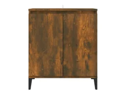 Aparador madera contrachapada color roble ahumado 60x35x70 cm ES76985