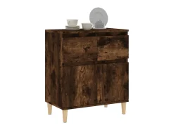 Aparador madera contrachapada color roble ahumado 60x35x70 cm ES74577