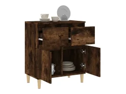 Aparador madera contrachapada color roble ahumado 60x35x70 cm ES74577