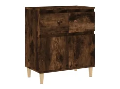 Aparador madera contrachapada color roble ahumado 60x35x70 cm ES74577
