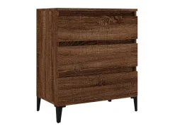 Aparador madera contrachapada marrón roble 60x35x70 cm ES20353
