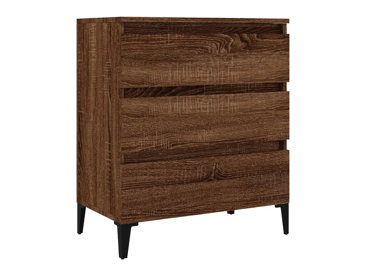 Aparador madera contrachapada marrón roble 60x35x70 cm ES20353