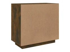 Aparador madera contrachapada color roble ahumado 80x40x75 cm