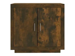 Aparador madera contrachapada color roble ahumado 80x40x75 cm